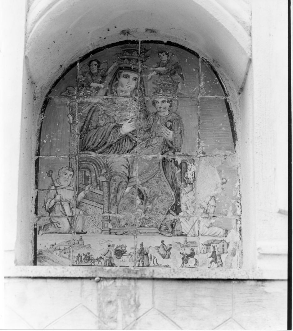Madonna con Bambino e Santi (dipinto) - bottega campana (seconda metà sec. XVIII)
