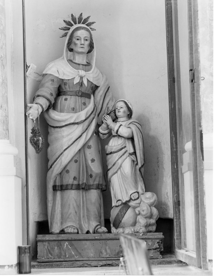 Maria Vergine bambina e Sant'Anna (gruppo scultoreo) - bottega campana (sec. XIX)