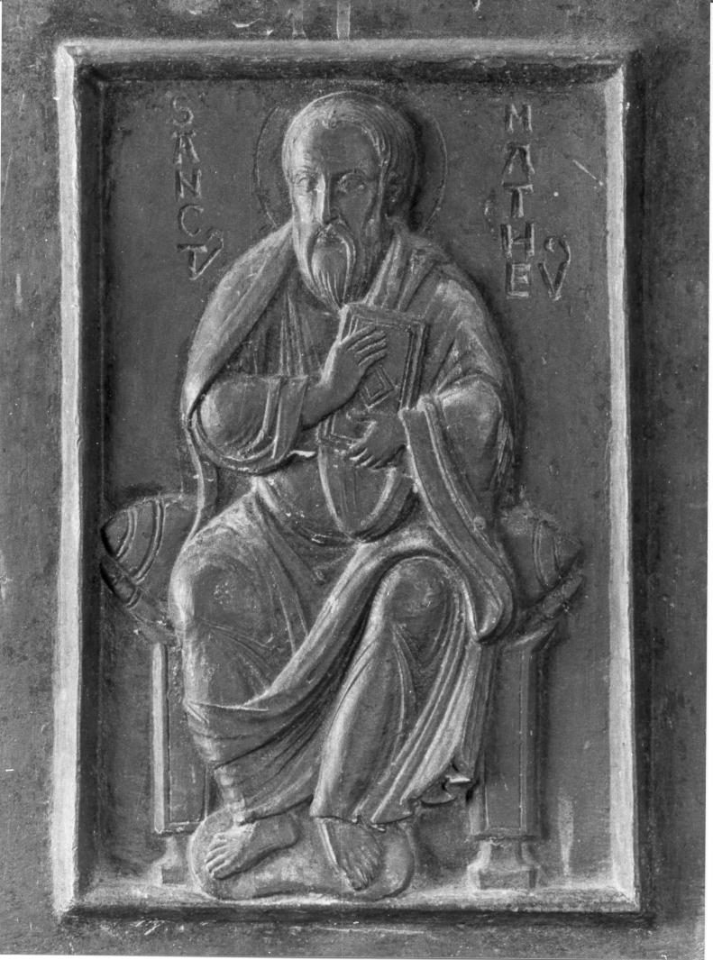 San Matteo (formella, elemento d'insieme) di Barisano da Trani (sec. XII)
