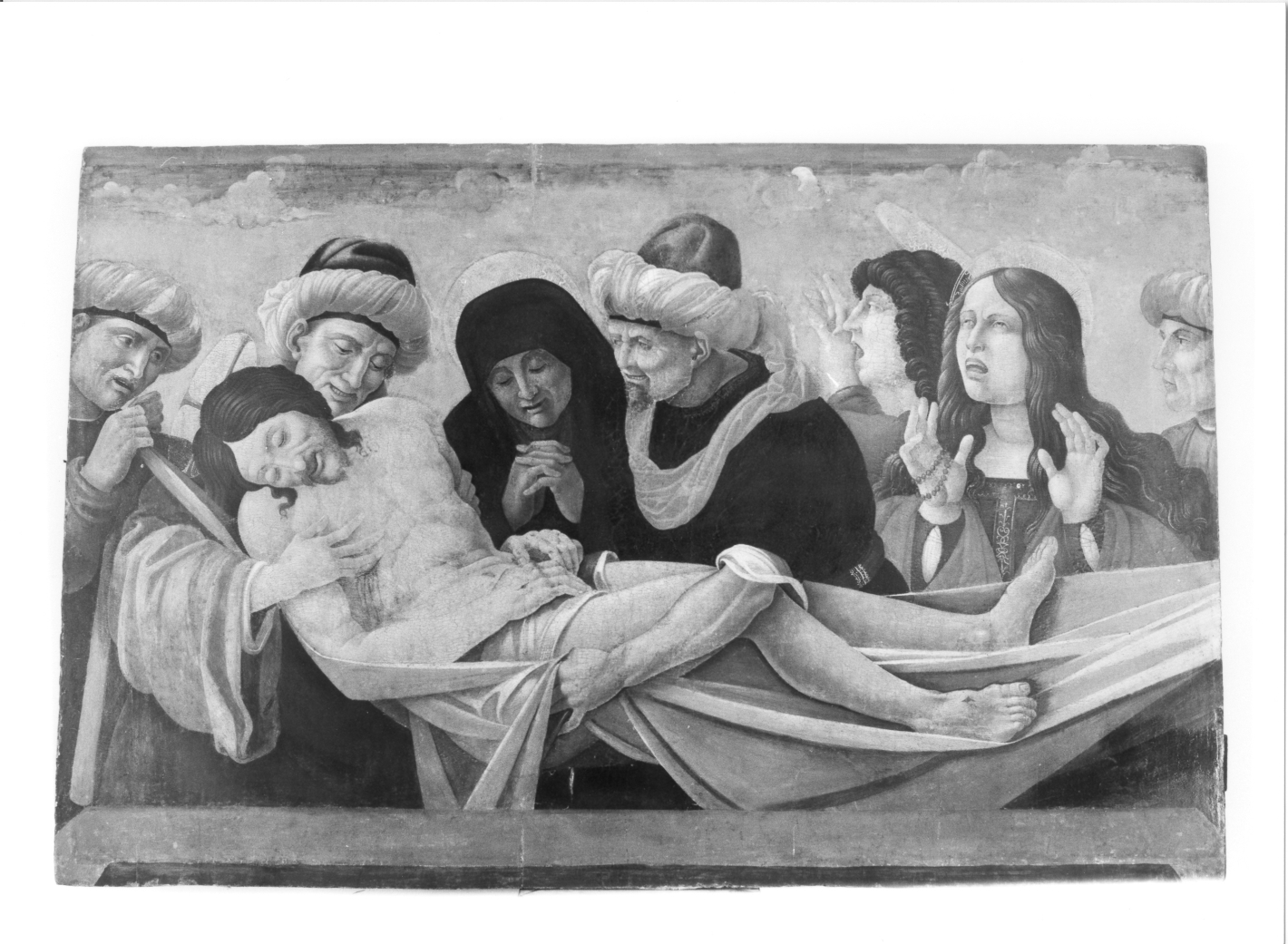 deposizione di Cristo nel sepolcro (scomparto di polittico, elemento d'insieme) di Maestro del Polittico di Angri (primo quarto sec. XVI)