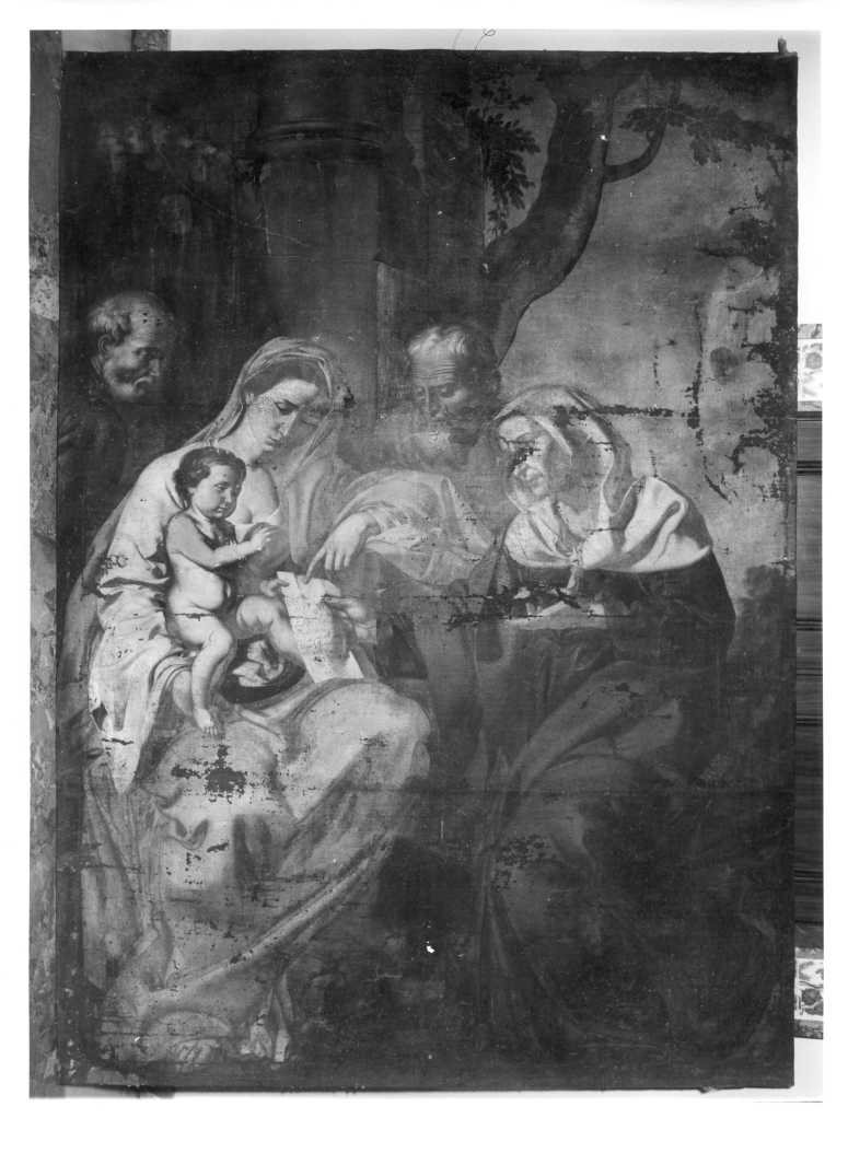 Madonna che insegna a leggere a Gesù Bambino (dipinto) di Solimena Angelo (sec. XVII)