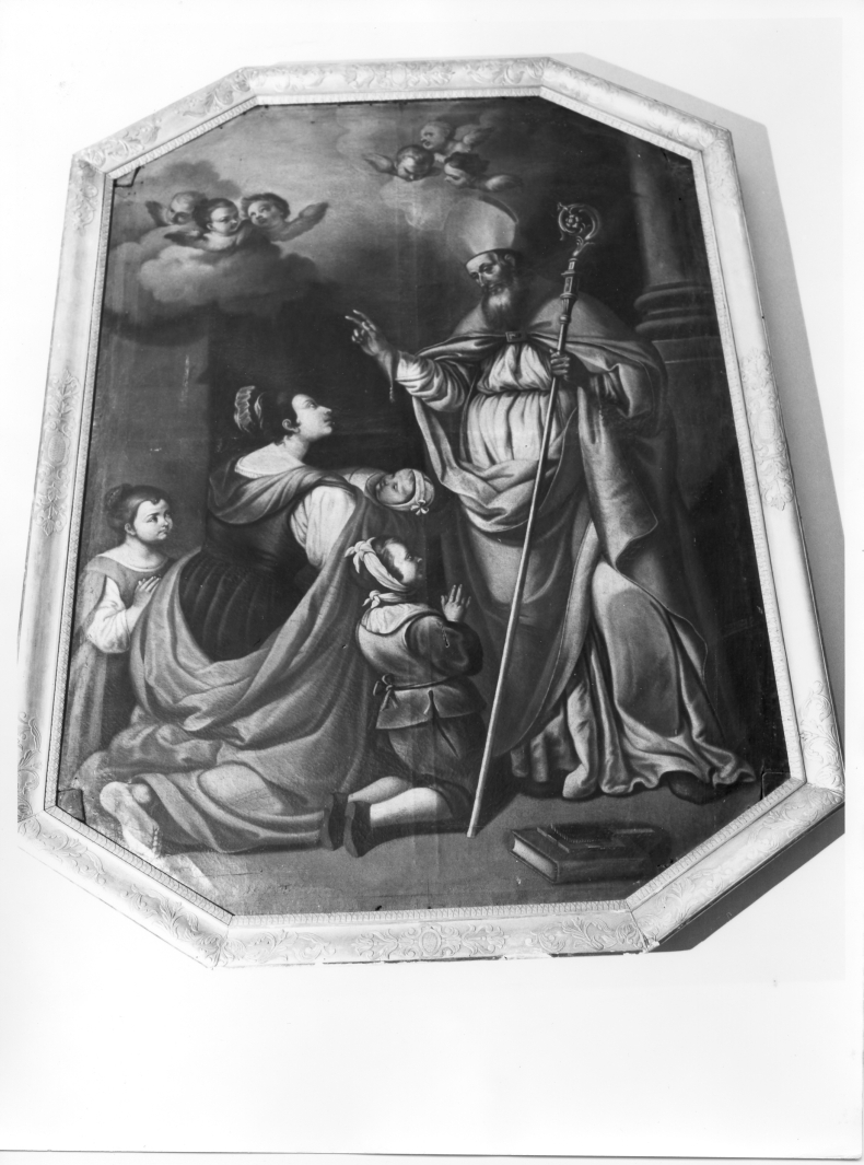 San Biagio guarisce un fanciullo (dipinto) - ambito campano (sec. XIX)