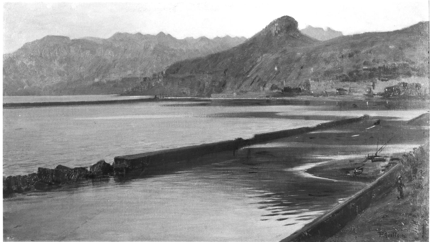 spiaggia di Salerno (dipinto) di Avallone Pasquale (sec. XX)