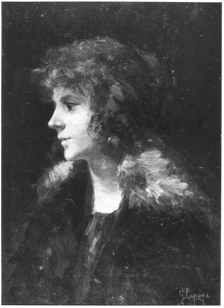 volto di ragazza (dipinto) di Capone Gaetano (sec. XX)