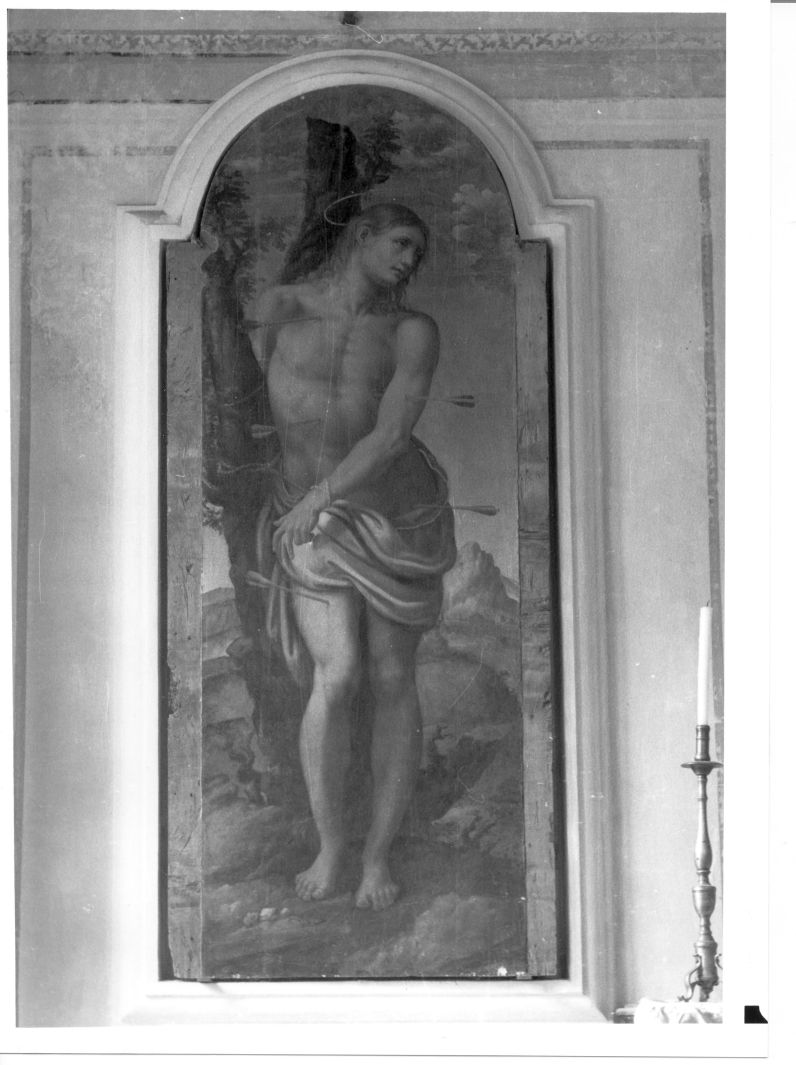 martirio di San Sebastiano (dipinto) di Criscuolo Giovanni Filippo (attribuito) (metà sec. XVI)