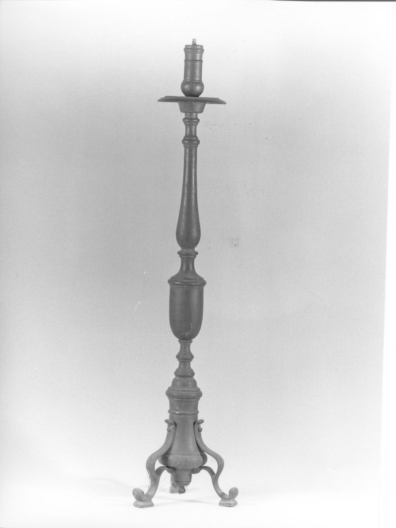 candeliere, serie - bottega campana (seconda metà sec. XIX)