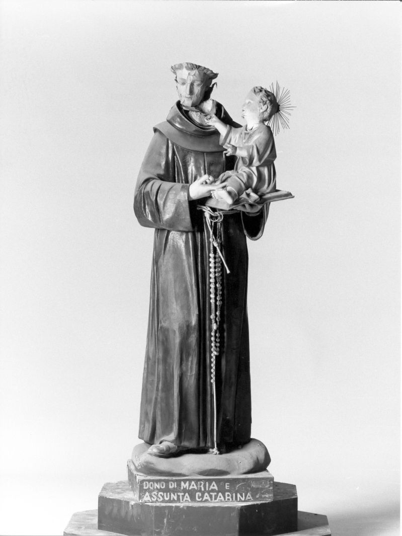 Sant'Antonio da Padova con il bambino (statua) - bottega leccese (inizio sec. XX)