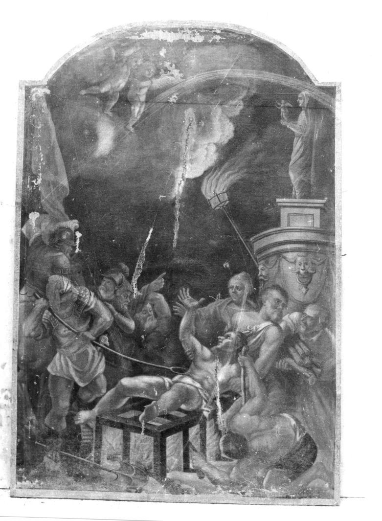 martirio di San Lorenzo (dipinto) di Vigilante Matteo (maniera) (seconda metà sec. XVIII)