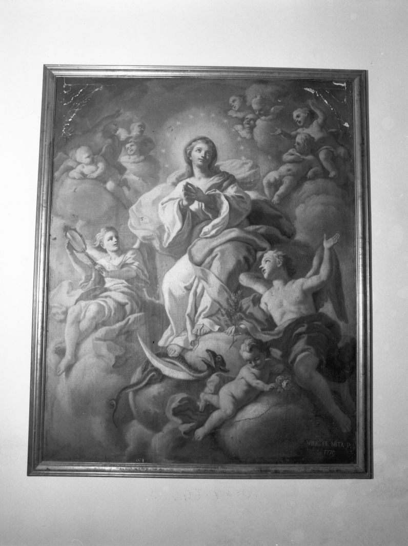 Immacolata Concezione (dipinto, opera isolata) di De Mita Vincenzo detto Foggiano (sec. XVIII)