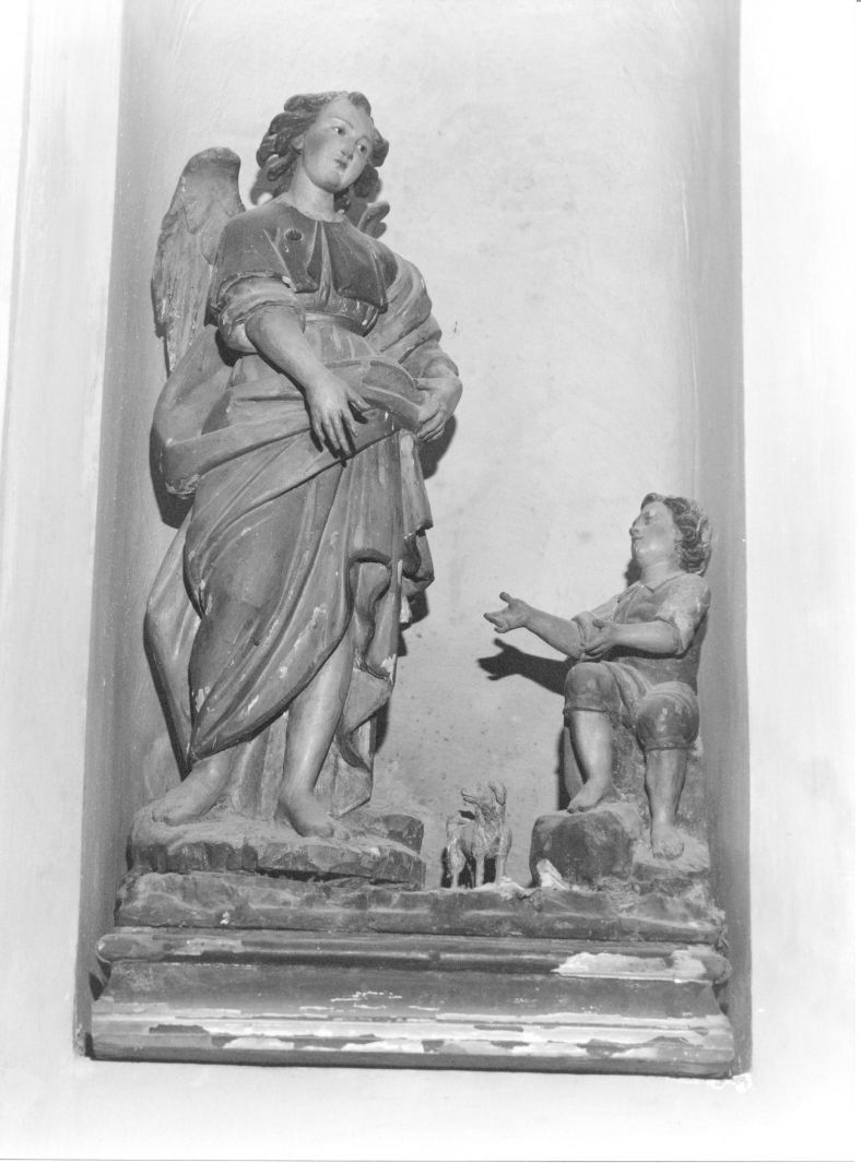 Tobia con il cane e l'angelo in viaggio (gruppo scultoreo) - bottega napoletana (primo quarto sec. XIX)