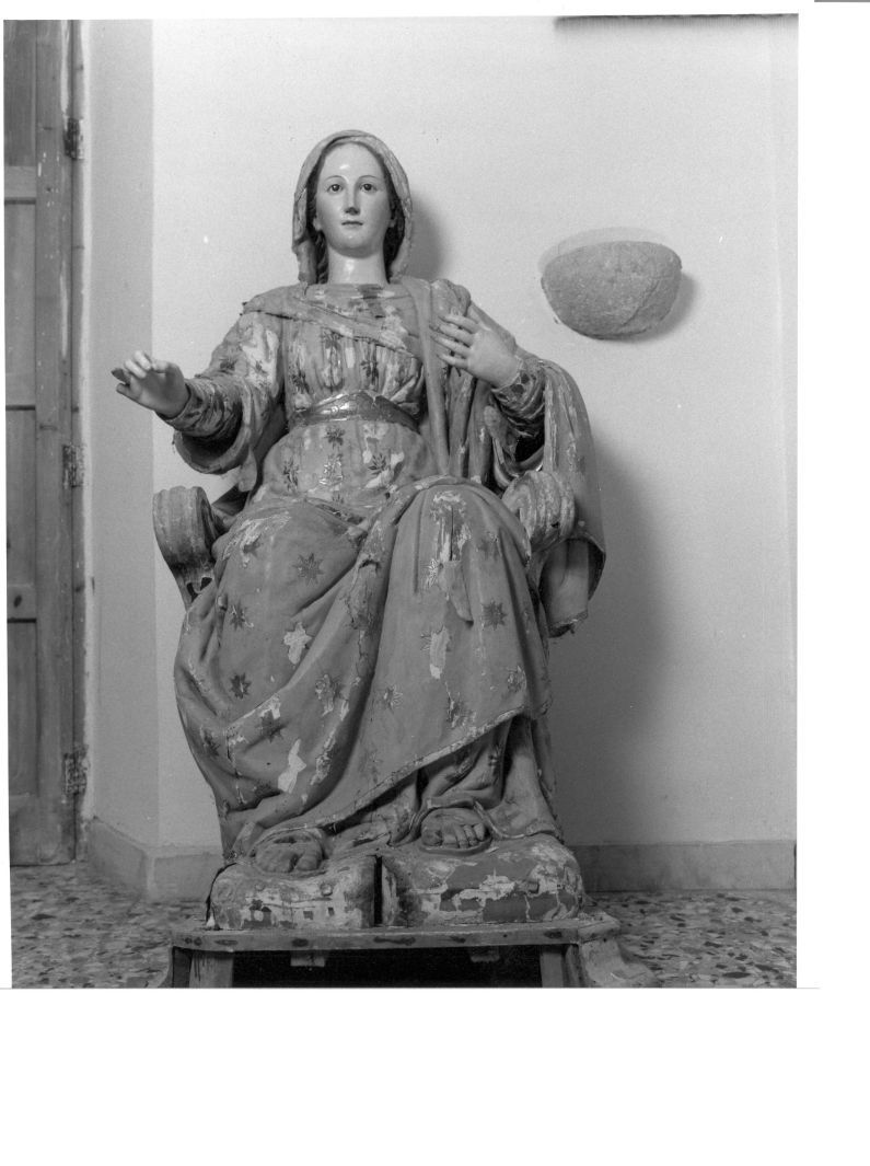 Madonna in trono (statua) - bottega campana (sec. XIX)
