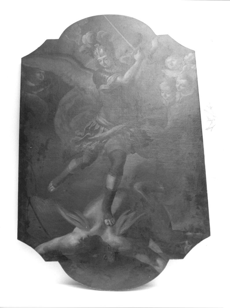San Michele Arcangelo combatte il drago (dipinto) - ambito napoletano (sec. XVIII)