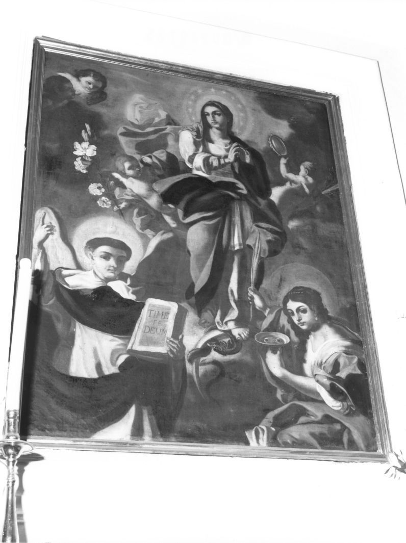 Madonna Immacolata e Santi (dipinto) di Solimena Francesco detto Abate Ciccio (cerchia) (sec. XVIII)