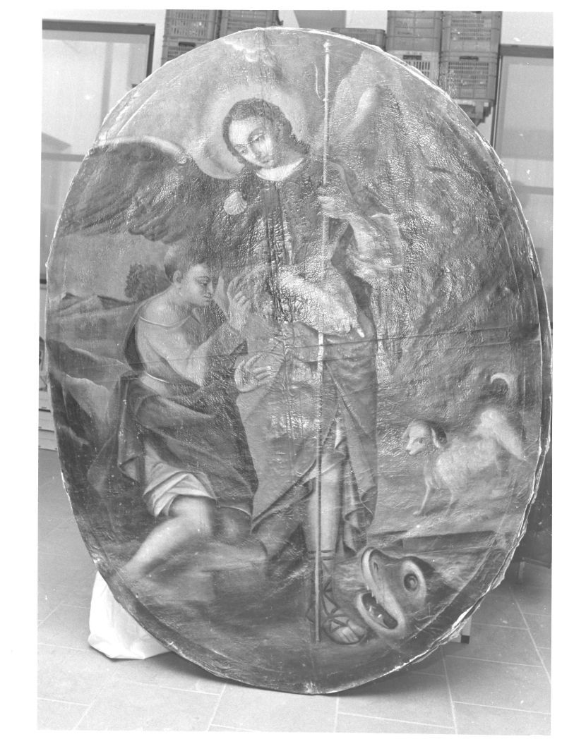 Tobia e San Raffaele arcangelo (dipinto, opera isolata) - ambito campano (fine/inizio secc. XVIII/ XIX)