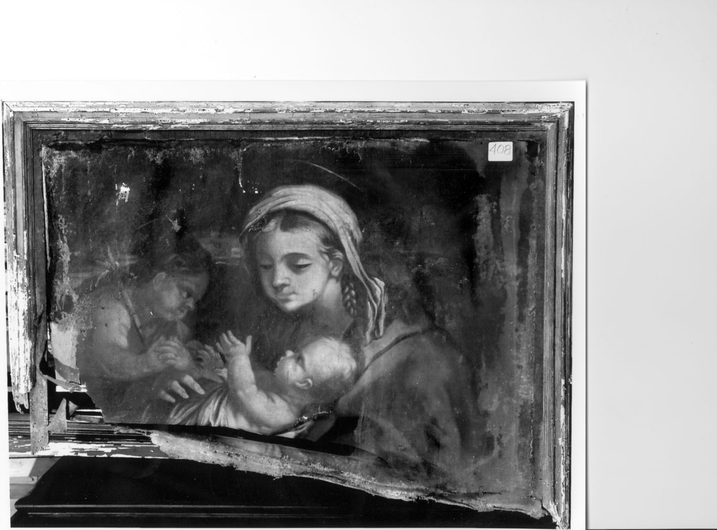 Madonna con Bambino e San Giovannino (dipinto) - ambito Italia meridionale (sec. XVIII)