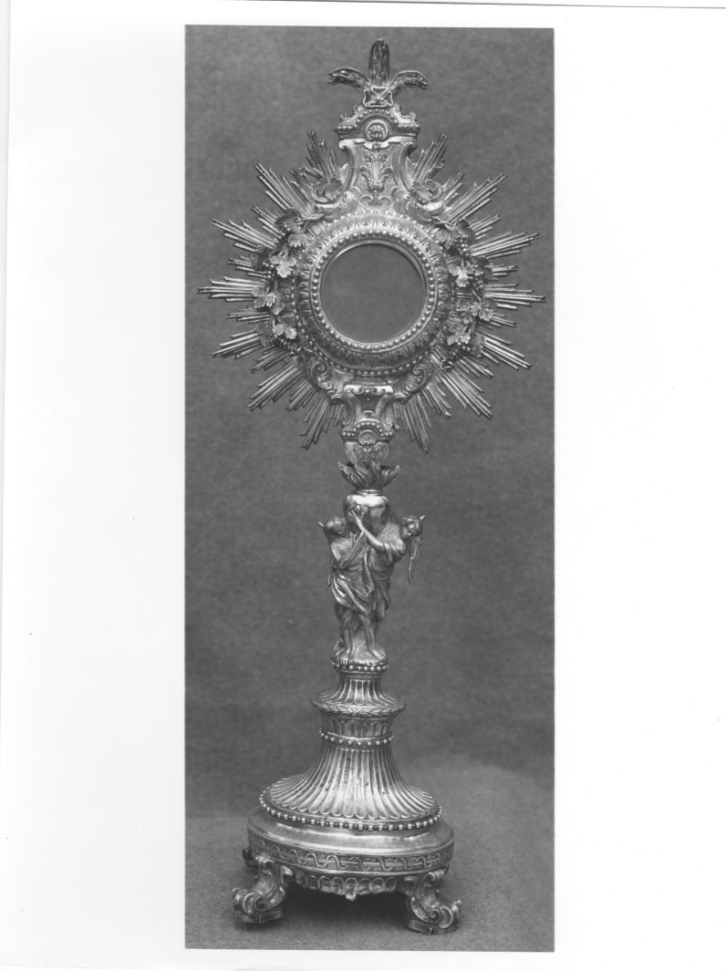 ostensorio - a raggiera - bottega napoletana (sec. XVIII)