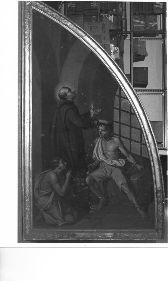 San Giovanni di Dio assiste un pazzo (dipinto) - ambito campano (sec. XIX)