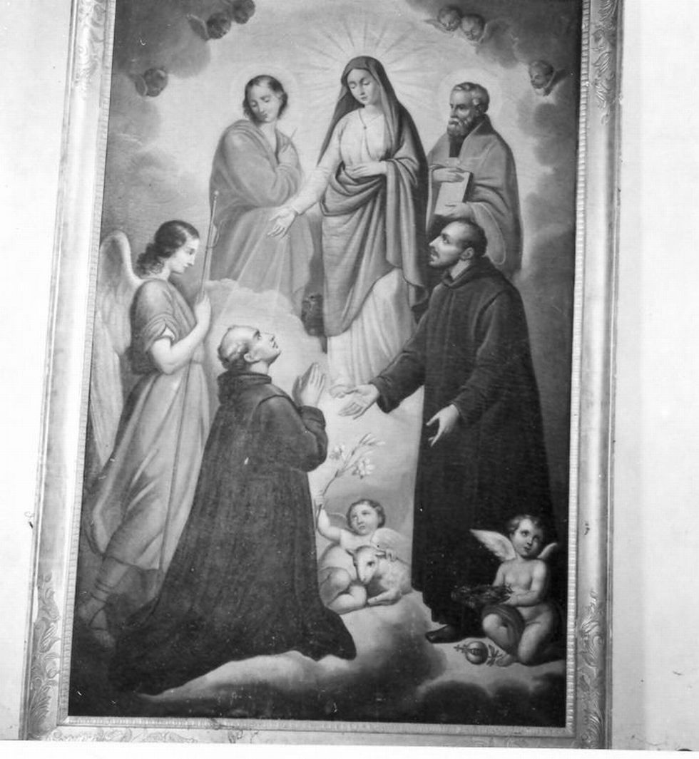 Maria Vergine con San Giovanni di Dio e Santi (dipinto) - ambito campano (sec. XIX)