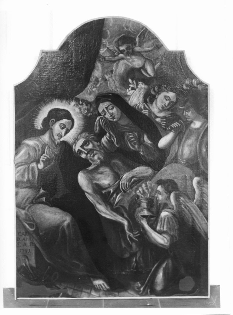 morte di San Giuseppe (dipinto, opera isolata) - ambito campano (fine sec. XVIII)