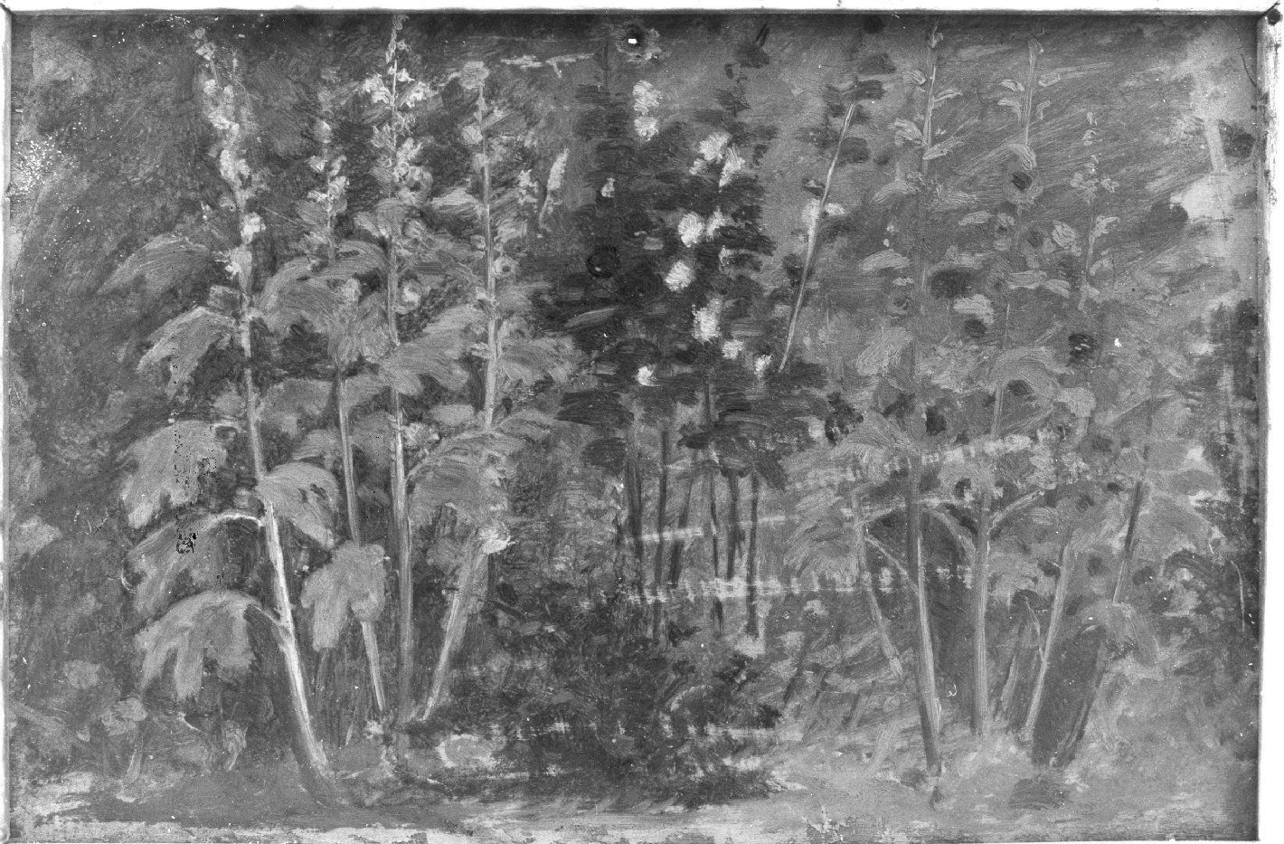 paesaggio primaverile (dipinto) di Lenzi Michele (attribuito) (seconda metà sec. XIX)