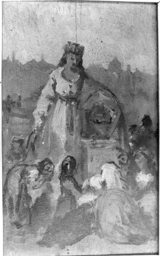 figure allegoriche femminili (dipinto, opera isolata) di Lenzi Michele (attribuito) (seconda metà sec. XIX)