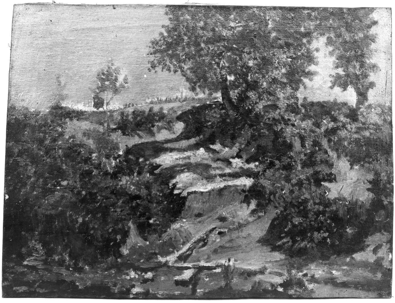 paesaggio rurale (dipinto, opera isolata) di Lenzi Michele (attribuito) (seconda metà sec. XIX)