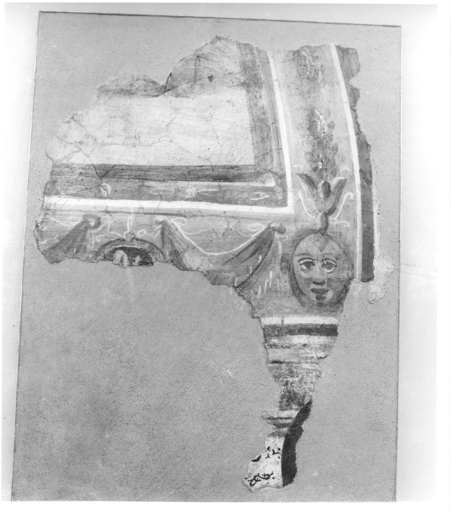 motivi decorativi a grottesche (dipinto, frammento) - ambito campano (ultimo quarto sec. XVI)