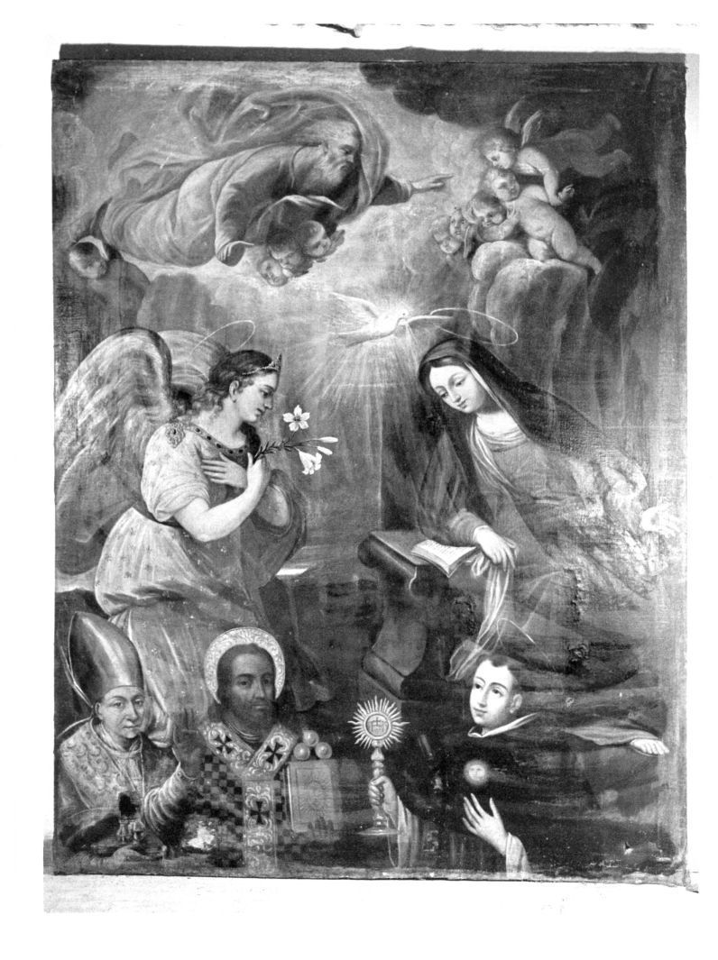 Annunciazione e Trinità (dipinto) - ambito campano (seconda metà sec. XVII)