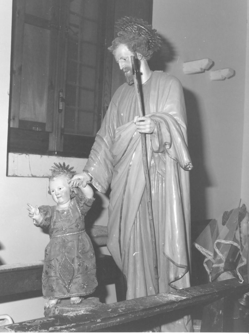 San Giuseppe e Gesù Bambino (statua) di Lionetti Gaetano (sec. XIX)