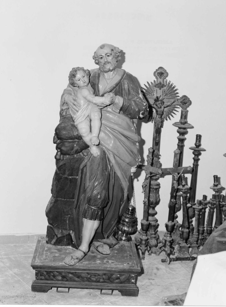 San Giuseppe e Gesù Bambino (gruppo scultoreo) - bottega irpina (sec. XIX)