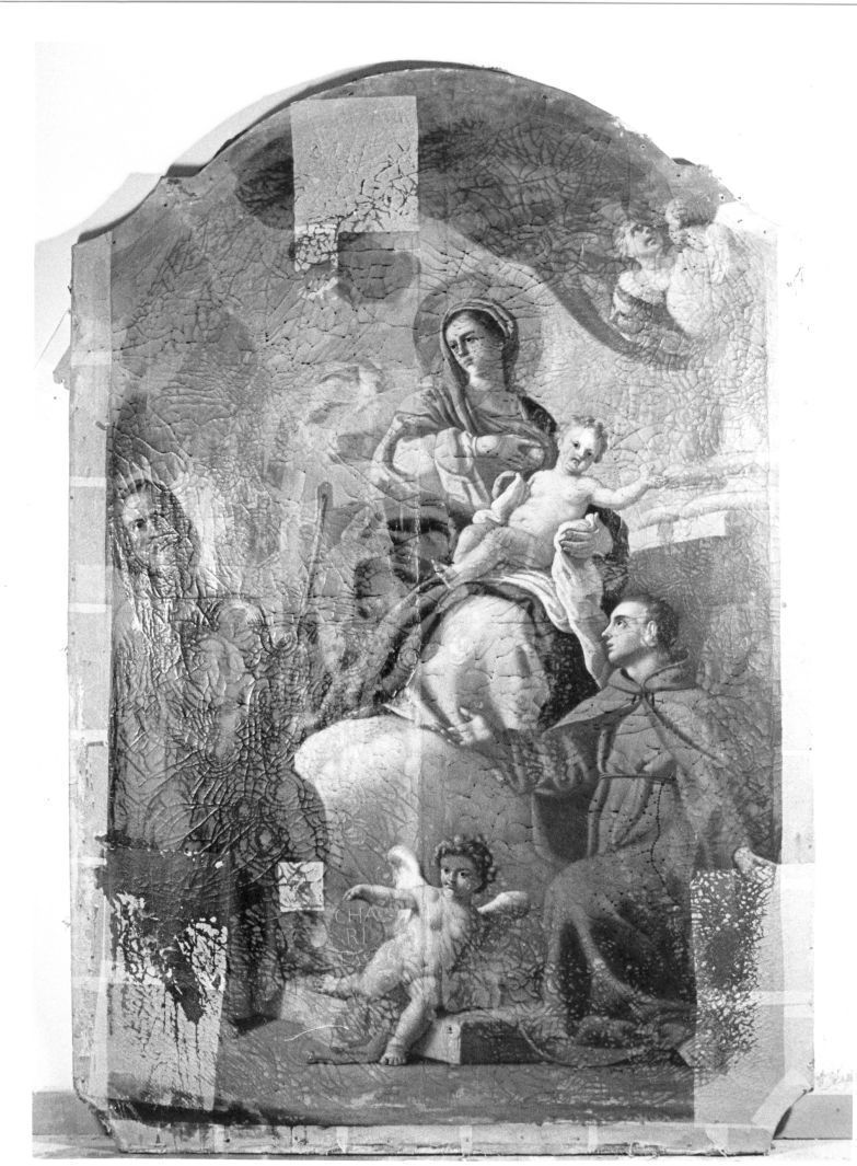 Madonna con Bambino e Santi (dipinto) di Vigilante Matteo (cerchia) (fine sec. XVIII)