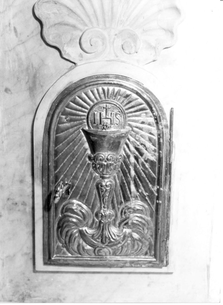 calice eucaristico (sportello di tabernacolo) - bottega campana (sec. XVIII)