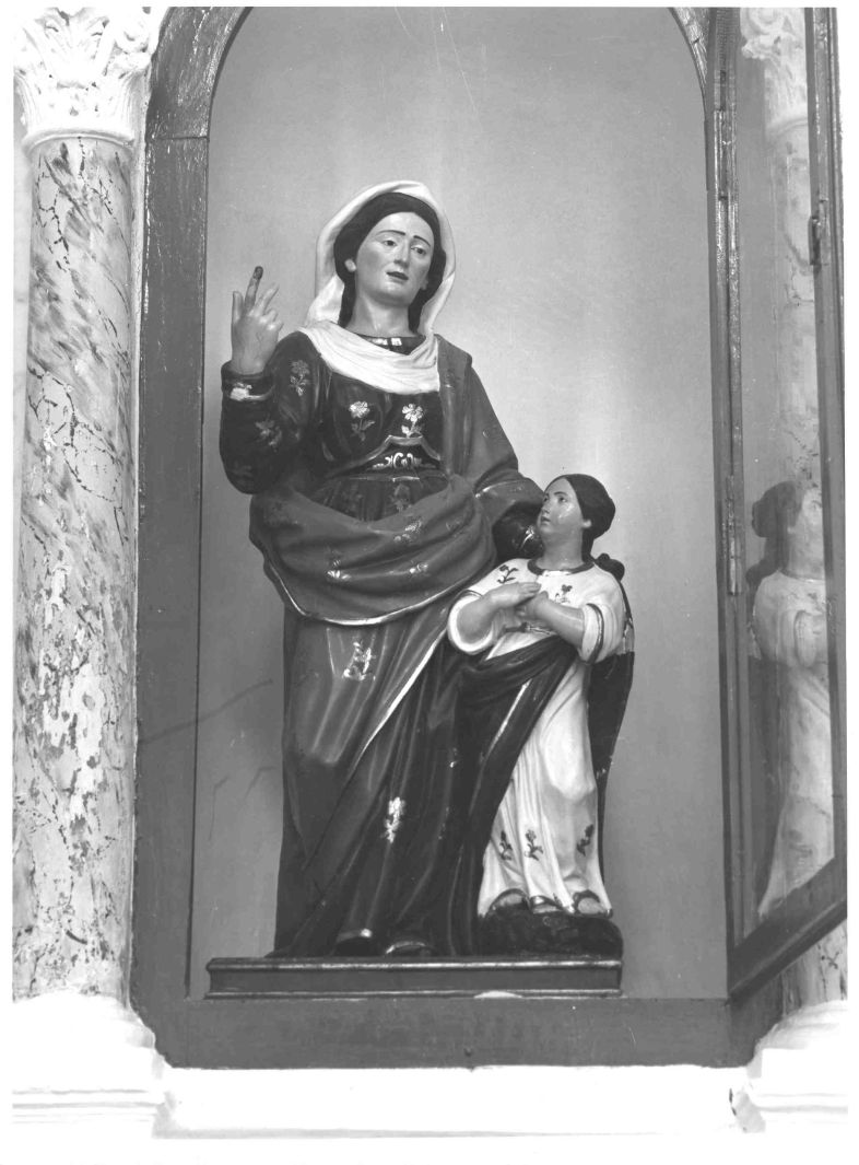 Maria Vergine bambina e Sant'Anna (gruppo scultoreo) - bottega campana (fine sec. XVIII)