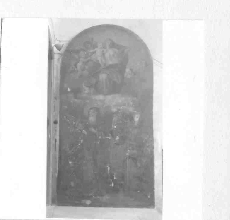 Madonna con Bambino in gloria e Santi (dipinto) di Diano Giacinto detto Pozzolano (attribuito) (fine sec. XVIII)