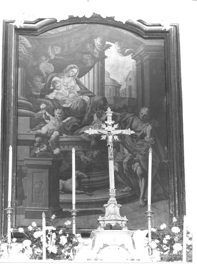 Madonna con Bambino e San Giovanni Battista (dipinto, opera isolata) di De Caro Nicola (sec. XIX)