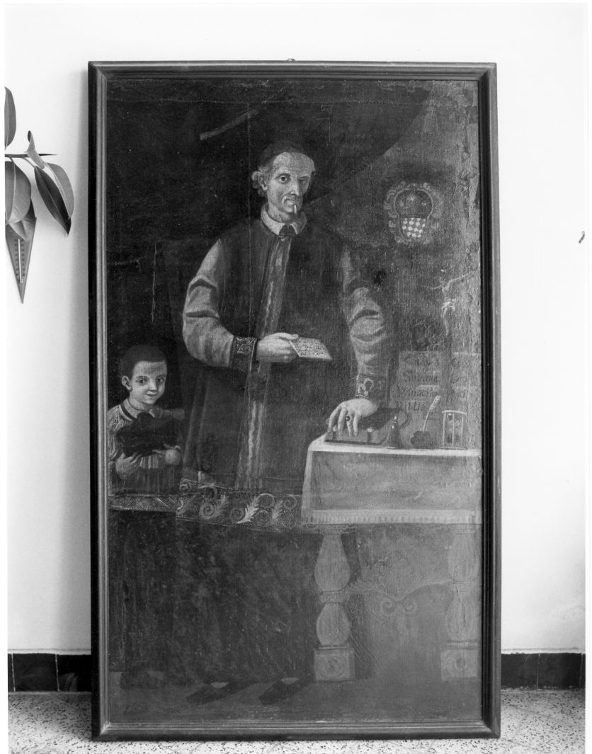 ritratto di ecclesiastico (dipinto) - ambito campano (sec. XIX)