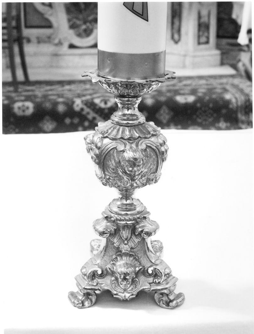 cherubini (candeliere d'altare, coppia) - bottega campana (prima metà sec. XVIII)