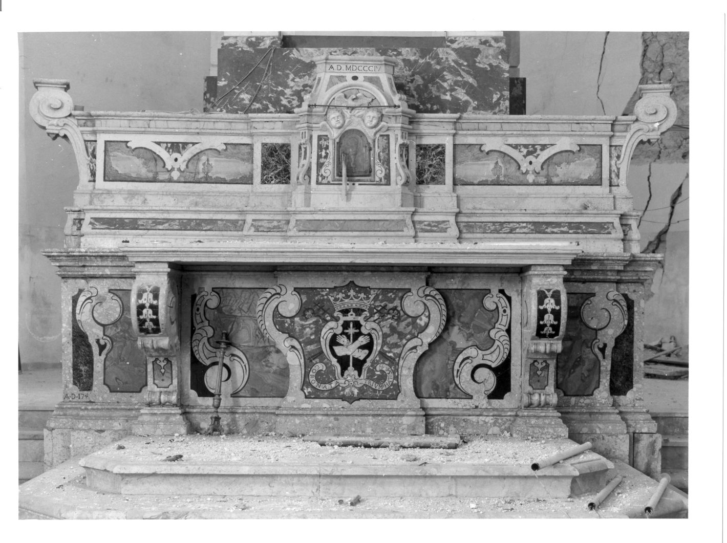 altare maggiore, insieme - bottega napoletana (sec. XVIII)