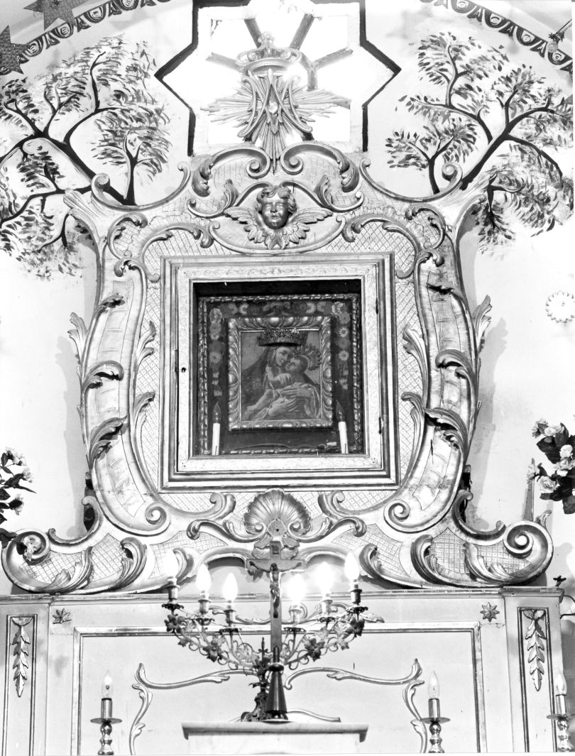cherubini e motivi decorativi a volute (cornice di dipinto, elemento d'insieme) - bottega campana (sec. XX)