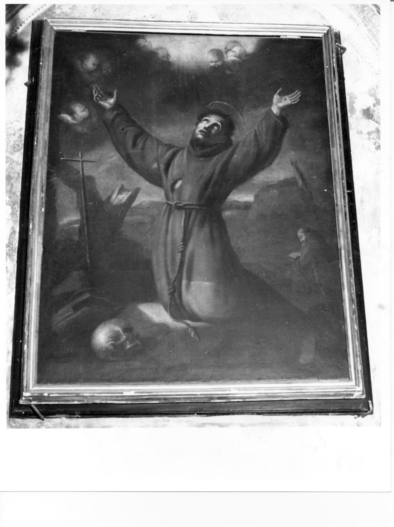 San Francesco d'Assisi riceve le stimmate (dipinto) - ambito napoletano (sec. XVII)