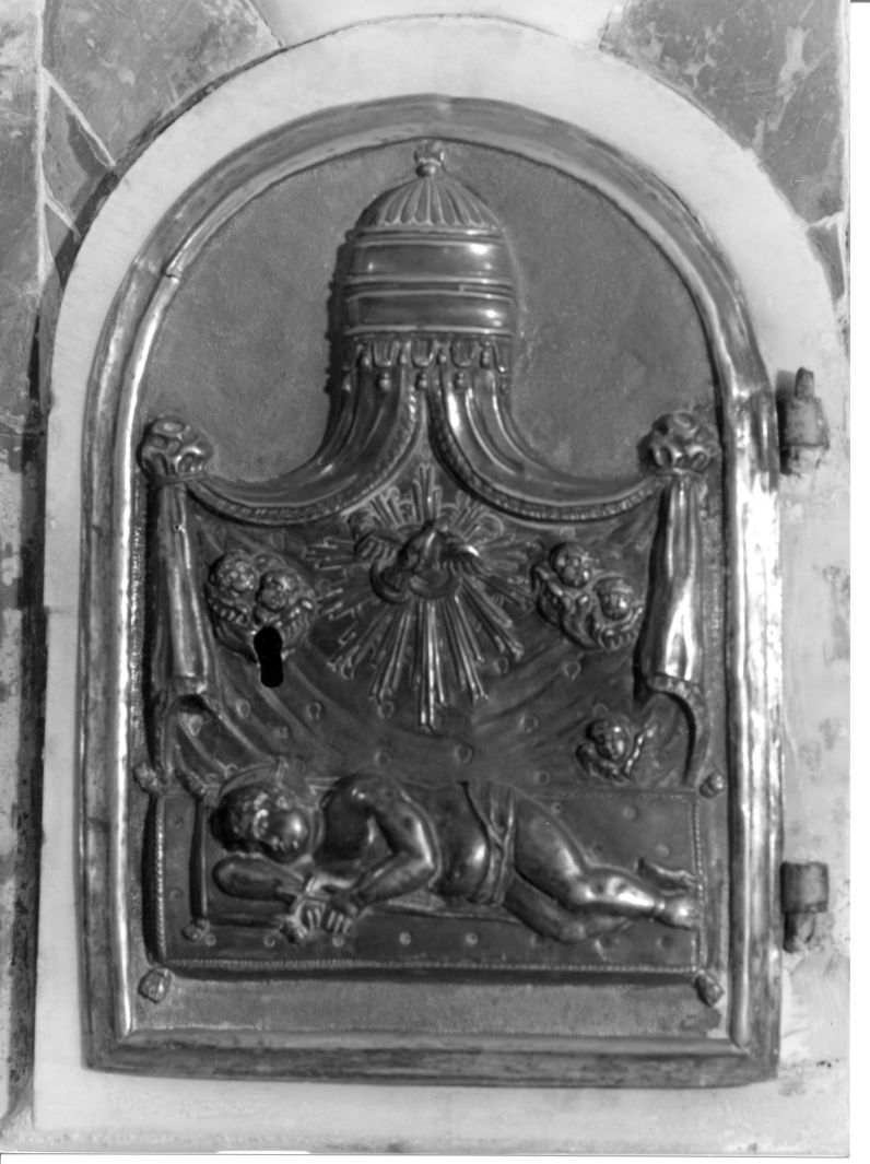 sportello di tabernacolo, elemento d'insieme - bottega napoletana (sec. XIX)