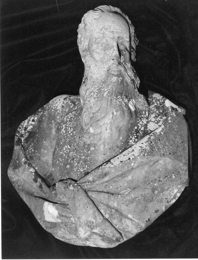 figura maschile (busto, opera isolata) - bottega Italia centro-meridionale (seconda metà sec. XIX)