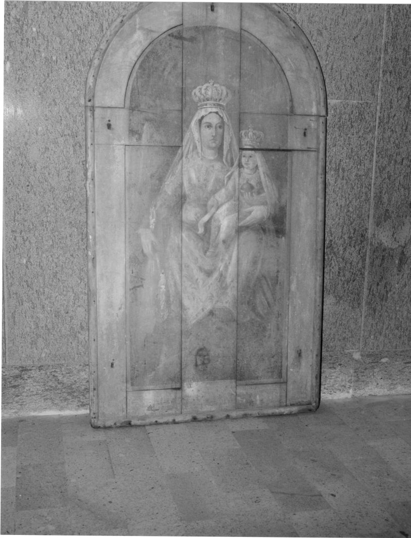 Madonna in trono con Bambino (dipinto) - ambito campano (fine sec. XIX)