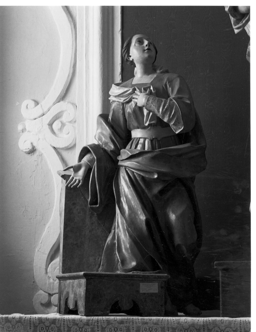 Madonna annunciata (statua) di Colombo Giacomo (bottega) (inizio sec. XVIII)