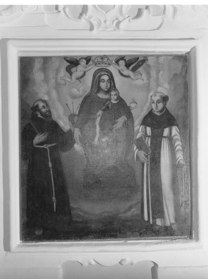 Madonna con Bambino in trono tra santi (dipinto) di Siciliano Girolamo (bottega) (inizio sec. XVII)