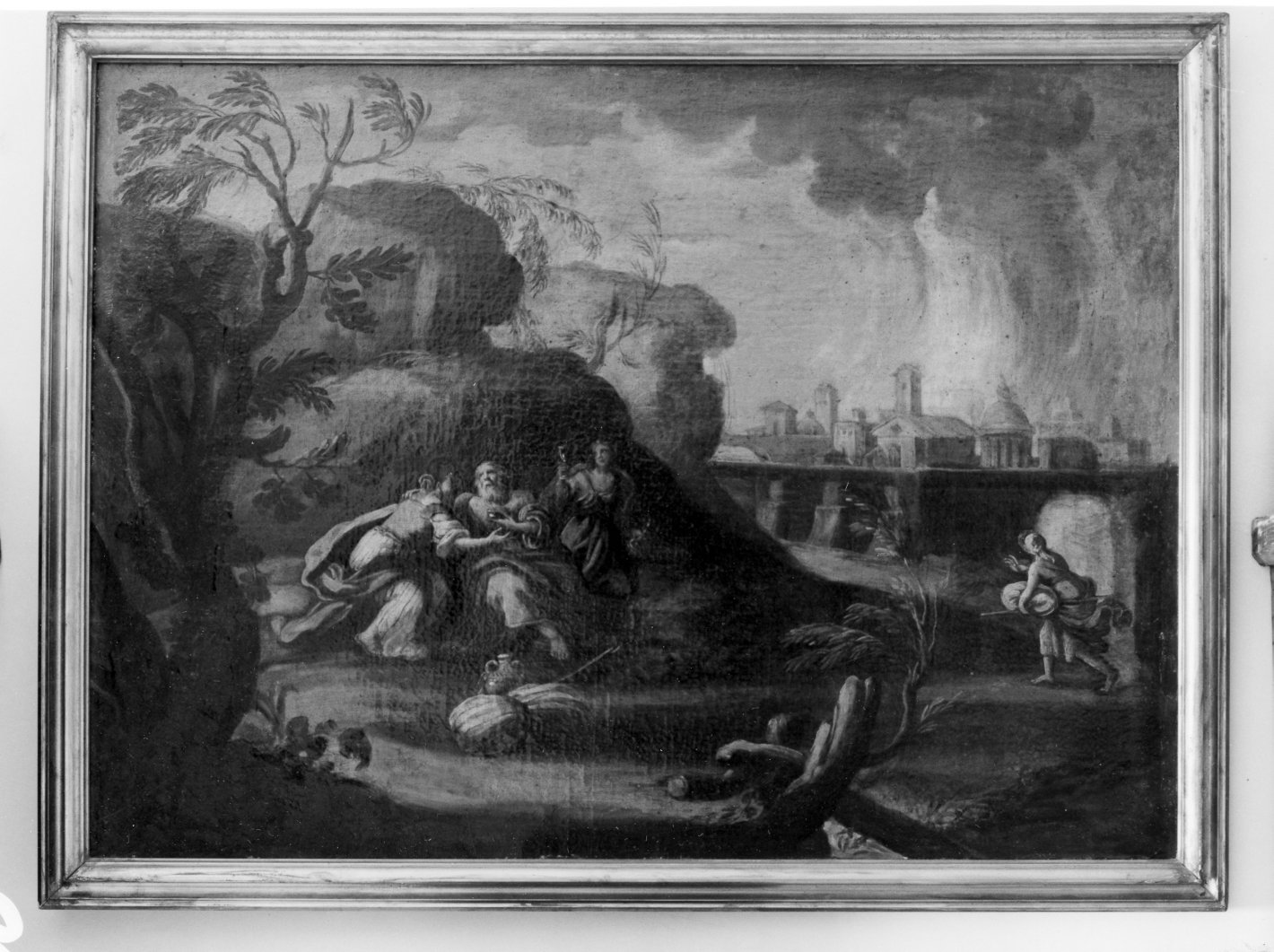 distruzione di Sodoma e Gomorra (dipinto) di Rosa Salvator (cerchia) (prima metà sec. XVII)