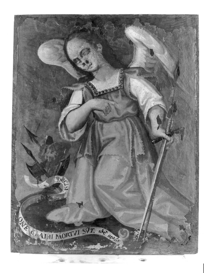 angelo con spada (dipinto) - ambito napoletano (seconda metà sec. XVI)