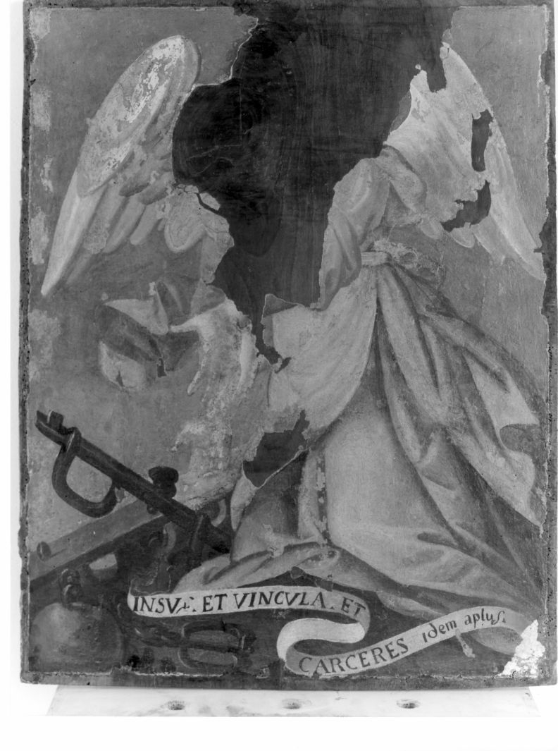 angelo con catene (dipinto) - ambito napoletano (seconda metà sec. XVI)