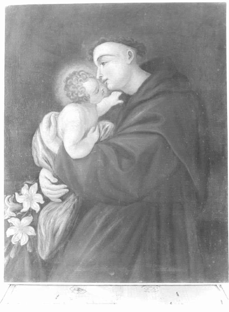 Sant'Antonio da Padova con il bambino (dipinto) - ambito napoletano (sec. XIX)