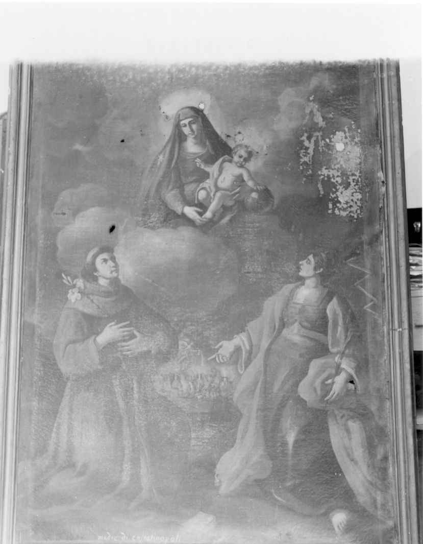 Madonna con Bambino e Santi (dipinto) - ambito Italia meridionale (sec. XVII)